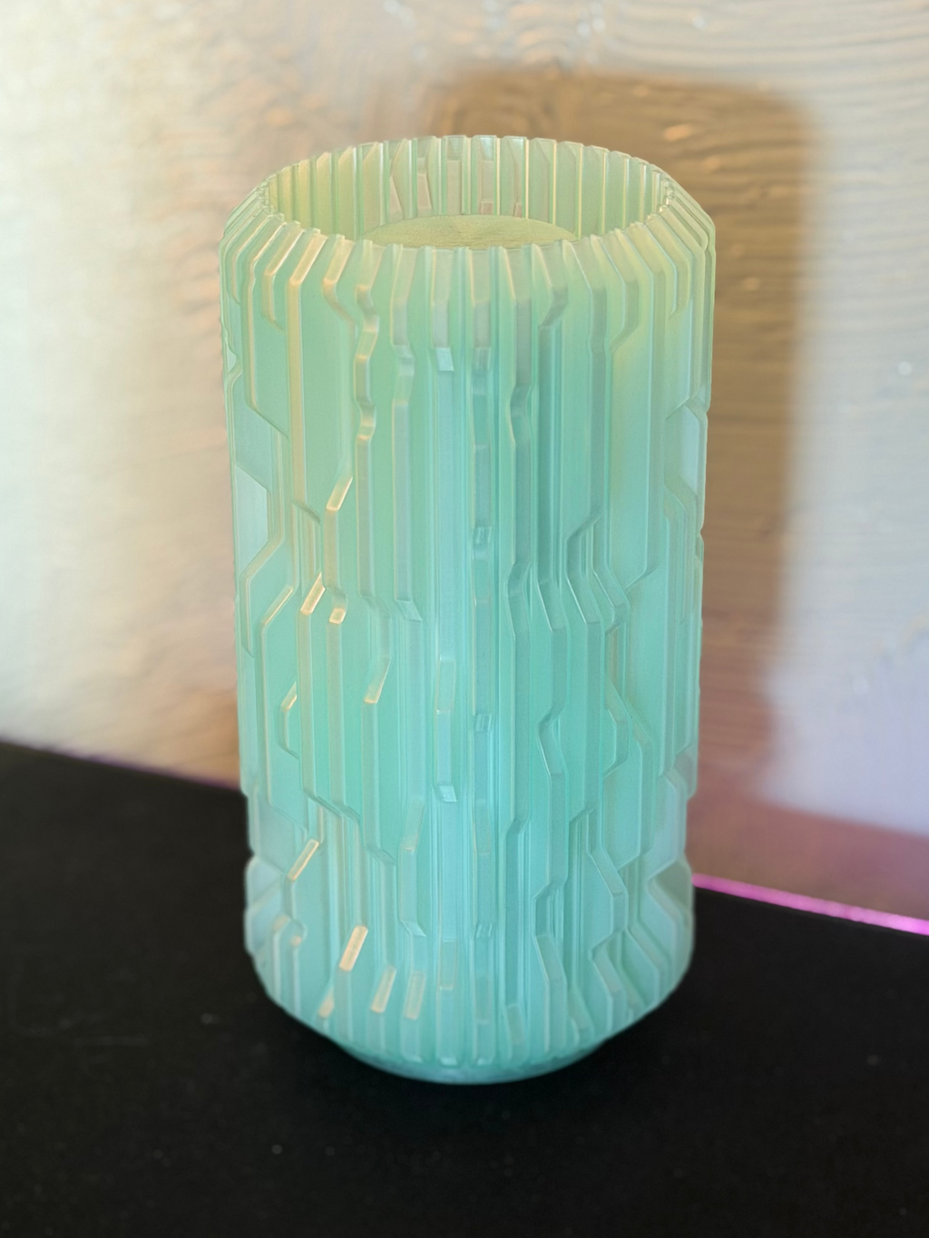 Tinted Blue Chroma Crystal with Synapse Shade Lamp