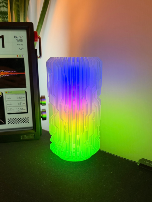 Clear Chroma Crystal with Synapse Shade Lamp