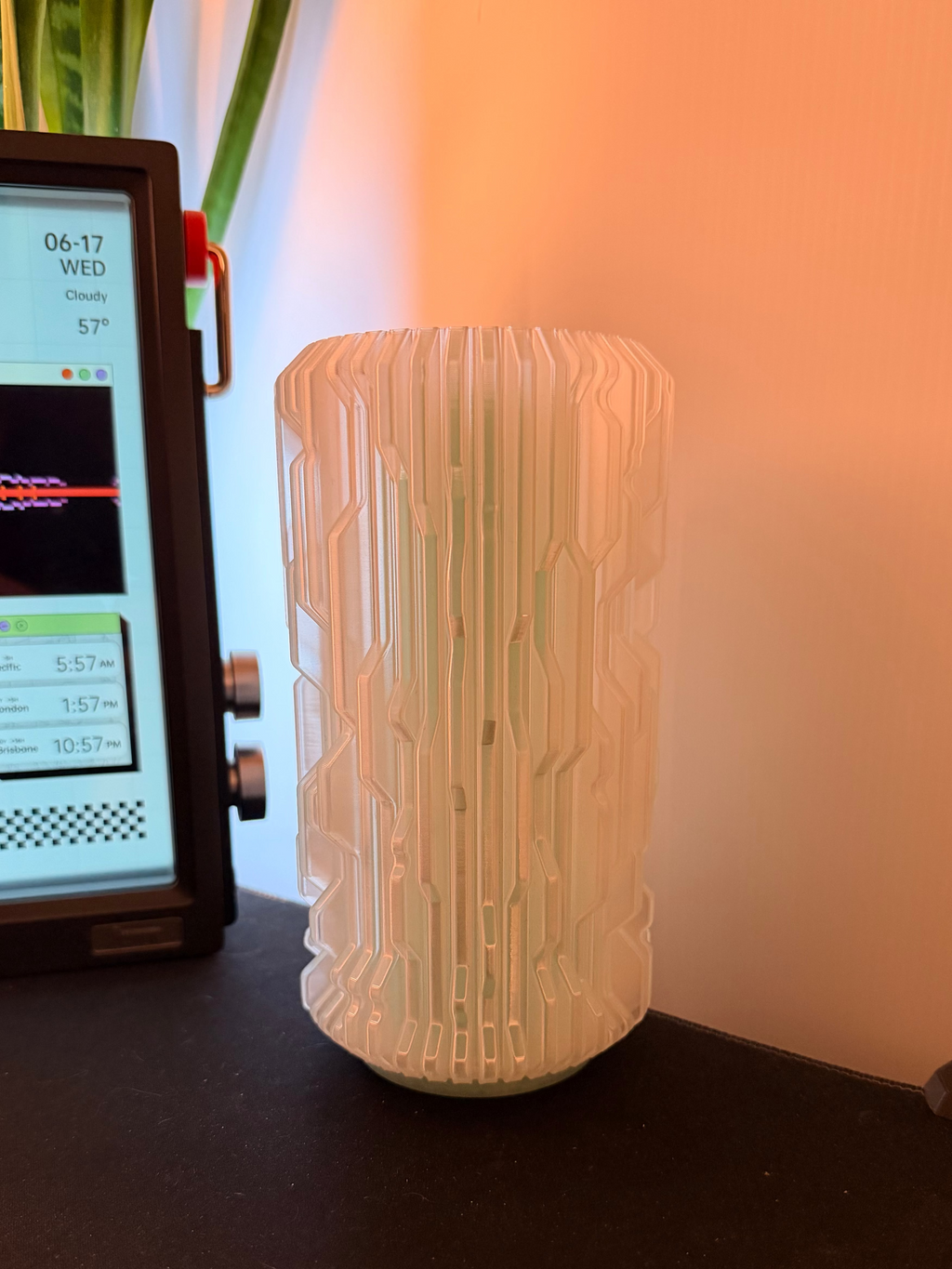 Clear Chroma Crystal with Synapse Shade Lamp